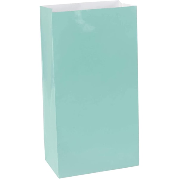 Amscan Mini Pappersfestpåsar (12-pack) One Size Robins Egg B Robins Egg Blue One Size