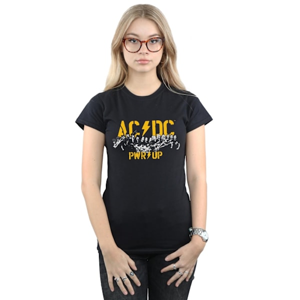 AC/DC Dam/Kvinnor PWR UP Porträtt Motion Bomull T-shirt M Bla Black M