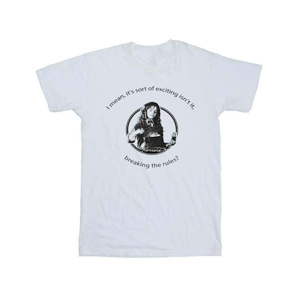 Harry Potter T-shirt för män Hermione Breaking The Rules 4XL Vit White 4XL