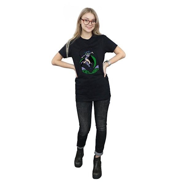 DC Comics Dam/Damer Catwoman Whip Bomull Boyfriend T-shirt Black L