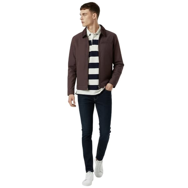 Jack Wills Herr Enfärgad Kragad Varsityjacka M Svart Kaffe Black Coffee M