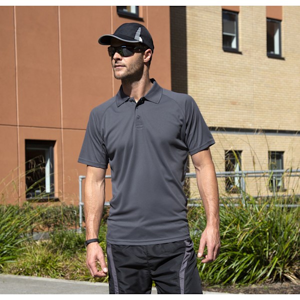 Spiro Impact Herr Performance Aircool Polo T-Shirt M Marinblå Navy Blue M