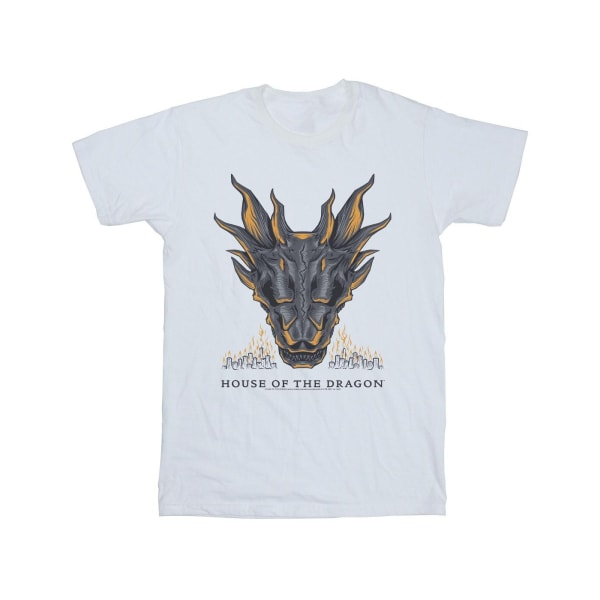 Game Of Thrones: House Of The Dragon T-shirt med drakflammor för män White M
