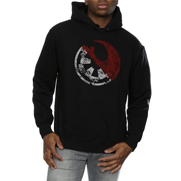 Star Wars Rogue One Rusty Emblems Hoodie L Svart Black L