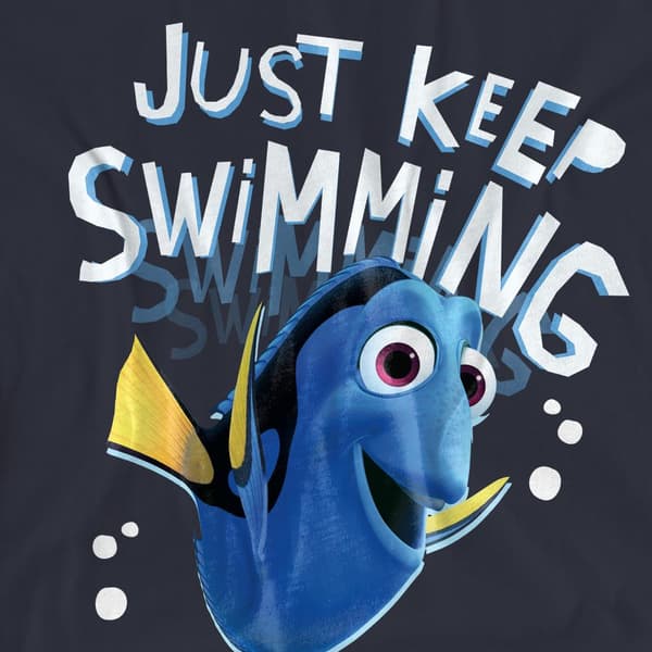 Hitta Nemo Dam/Flick Just Keep Swimming T-Shirt S Deep Na Deep Navy S