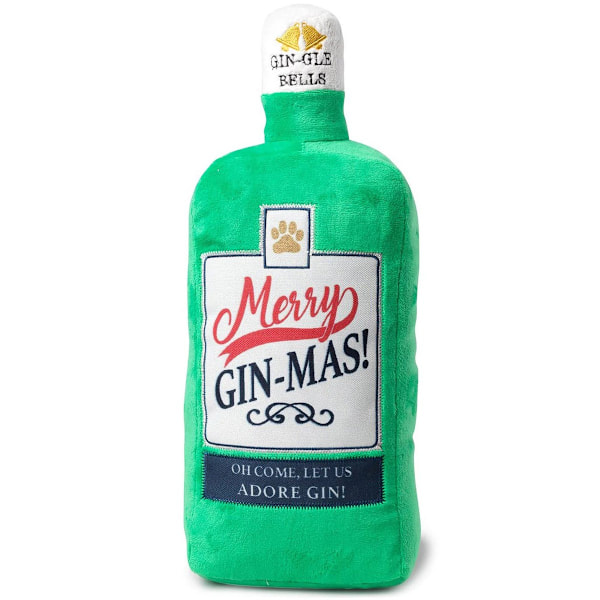 House Of Paws Merry Gin-Mas Jumbo Hundepip Squeaky Leksak Storlek En Grön Green/White One Size