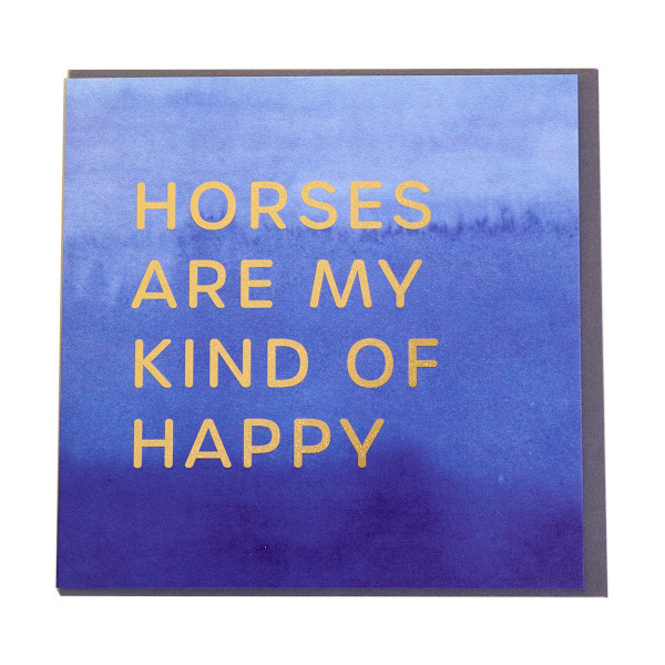 Gubblecote Horses My Kind Of Happy Foiled Greetings Card One Si Purple One Size