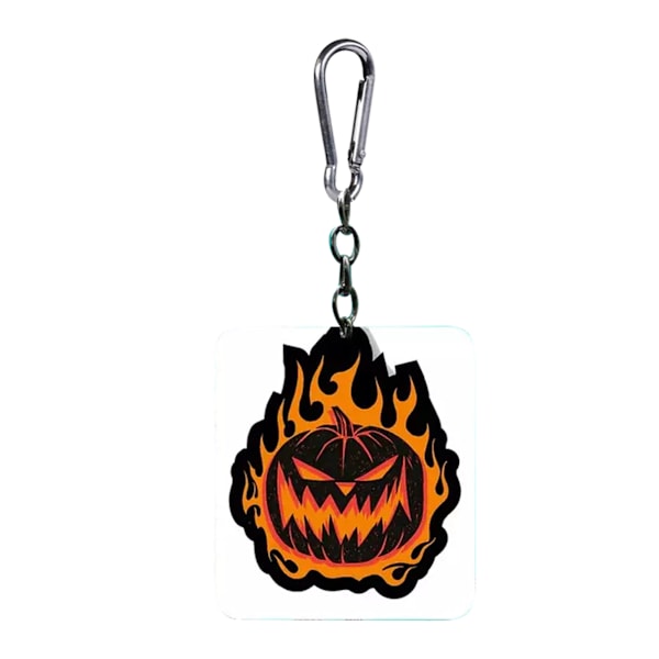 Nightmare Before Christmas Flaming Pumpkin 3D Nyckelring One Size Orange/Silver One Size
