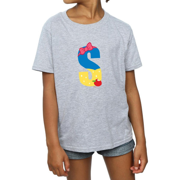 Disney Girls Alphabet S Is For Snow White Bomull T-shirt 12-13 Sports Grey 12-13 Years