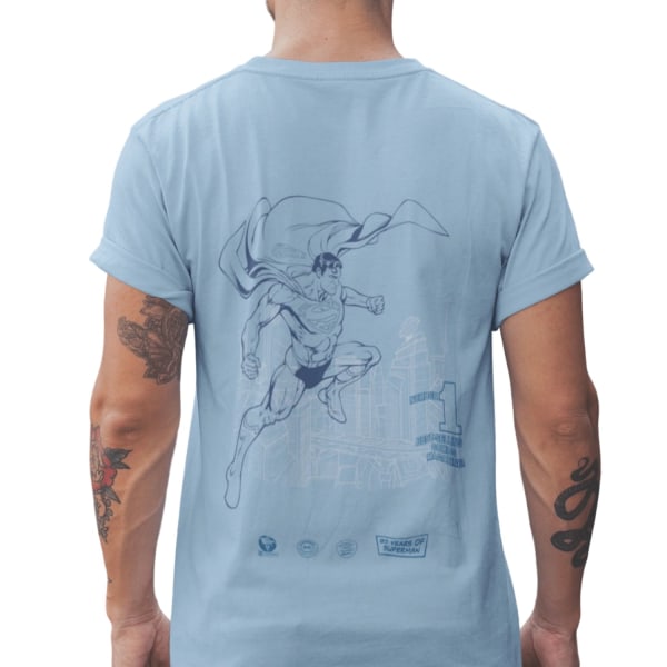 Superman Unisex Vuxen Number One T-shirt 3XL Blå Blue 3XL