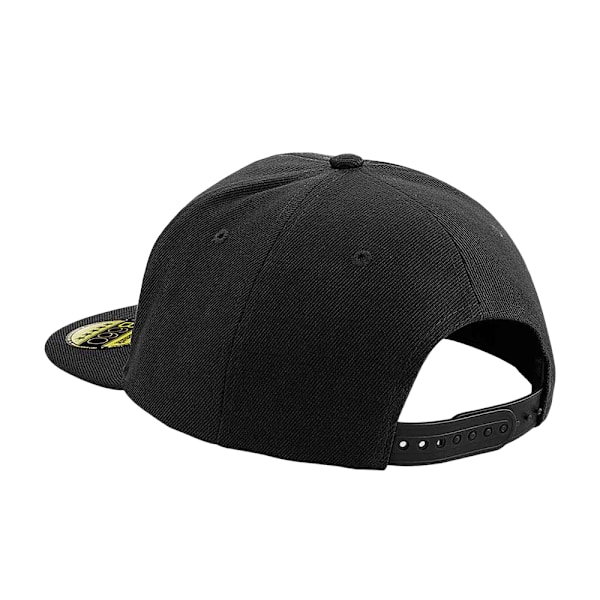 Beechfield Original Flat Peak Snapback Cap One Size Svart/Svart Black/Black/Black One Size