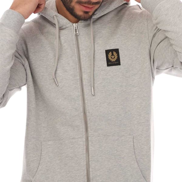 Belstaff Herr Full Zip Hoodie S Silver Silver S