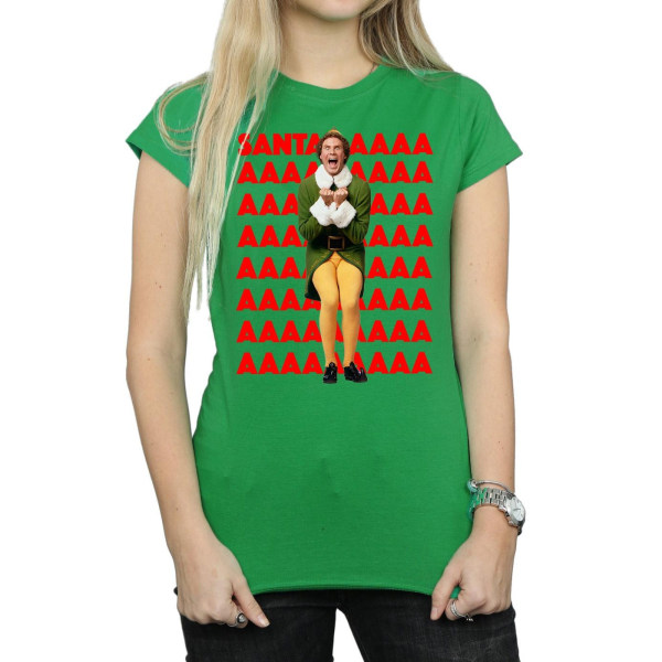 Elf Dam/Kvinnor Buddy Santa Scream Bomull T-shirt S Irländsk Grön Irish Green S
