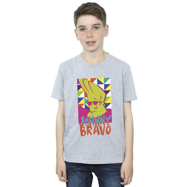 Johnny Bravo Boys Multi Triangles Pop Art T-Shirt 12-13 År S Sports Grey 12-13 Years