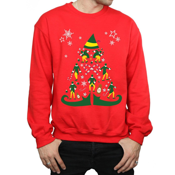 Elf Julgran Sweatshirt M Röd Red M