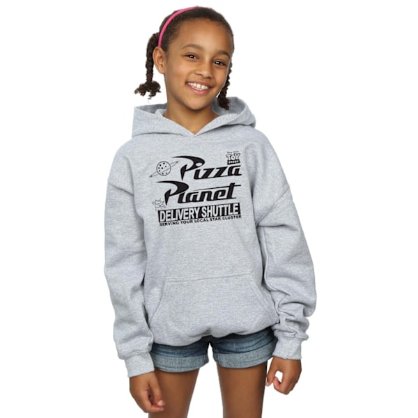 Disney Girls Toy Story Pizza Planet Logo Hoodie 5-6 år Sport Sports Grey 5-6 Years