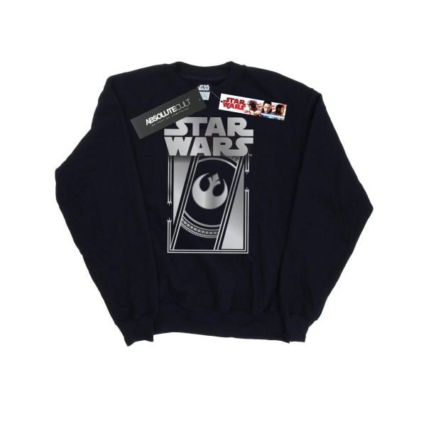 Star Wars Womens/Ladies The Last Jedi Frame Metallic Sweatshirt Black XL