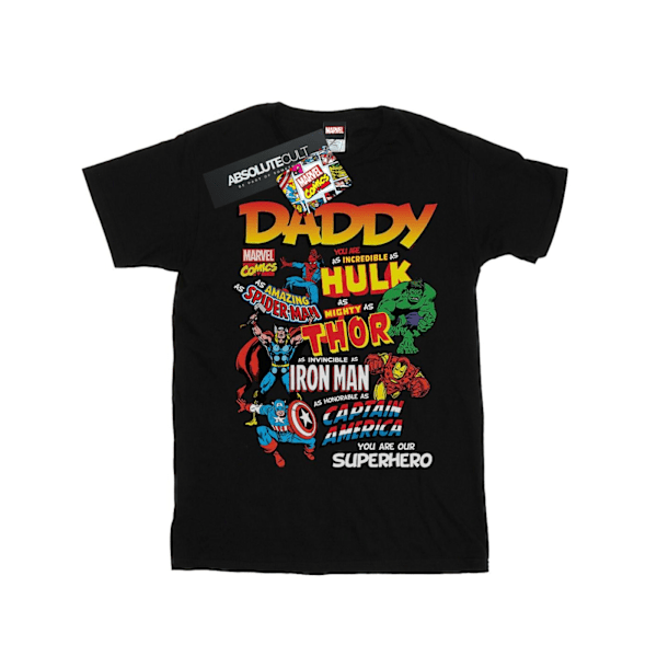 Marvel Boys Our Dad Superhero T-Shirt 12-13 år Svart Black 12-13 Years