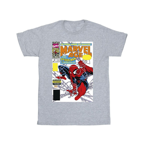 Marvel Girls Spider-Man Marvel Age Comic Cover Bomull T-shirt 7 Sports Grey 7-8 Years