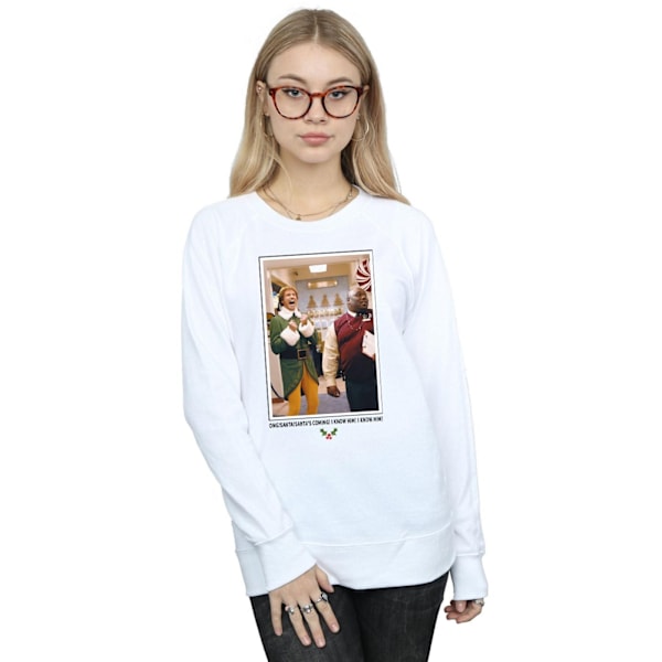 Elf Dam/Damer OMG Santa Foto Sweatshirt XXL Vit White XXL