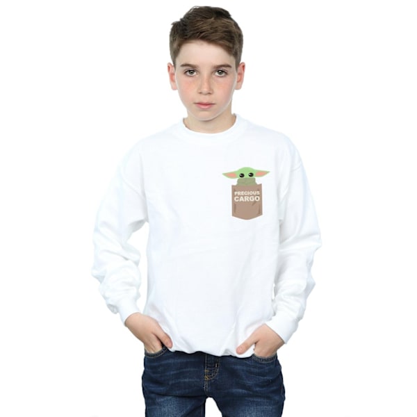 Star Wars Pojkar The Mandalorian The Child Cargo Pocket Sweatshirt White 3-4 Years