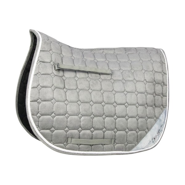 HySPEED On The Bit Suede Hästsadelpad Pony/Cob Grå/Silver Grey/Silver Pony/Cob