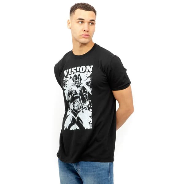 Marvel Vision Monochrome T-shirt XL Svart/Vit Black/White XL