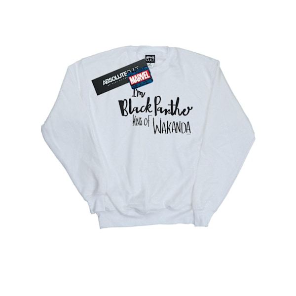 Marvel Boys I Am Black Panther Sweatshirt 12-13 år Vit White 12-13 Years