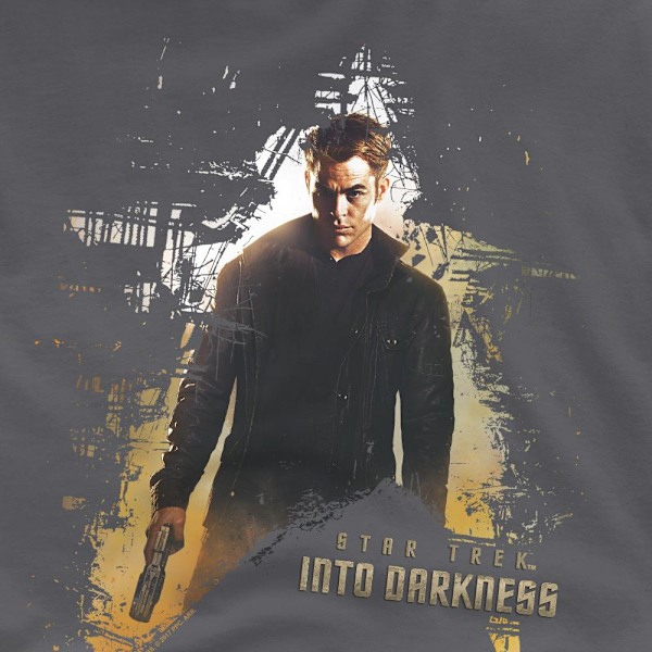 Star Trek: Into Darkness Herr Mörk Hjälte T-Shirt 4XL Kolgrå Charcoal 4XL