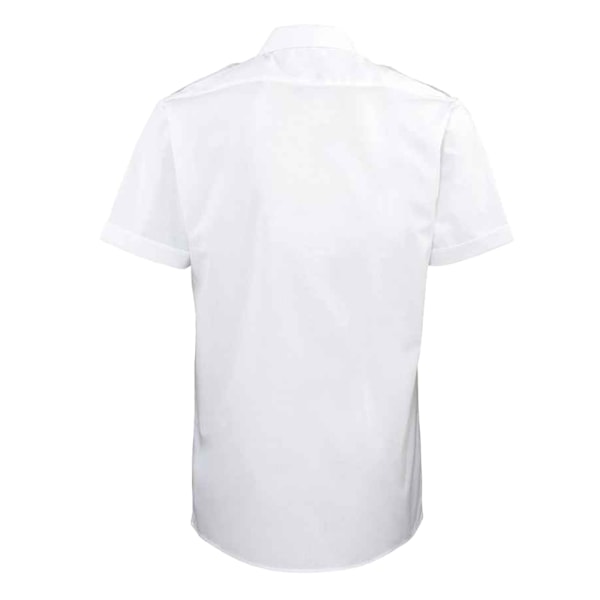 Premier Herr Kortärmad Pilotskjorta 17in Vit White 17in