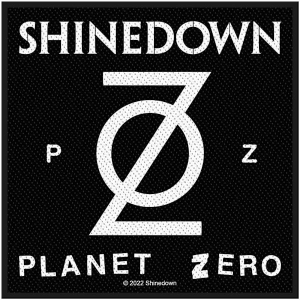 Shinedown Planet Zero Standard Patch En Storlek Svart/Vit Black/White One Size