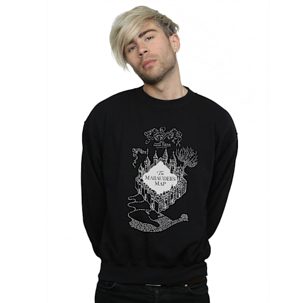 Harry Potter Herr The Marauder´s Map Sweatshirt M Svart Black M