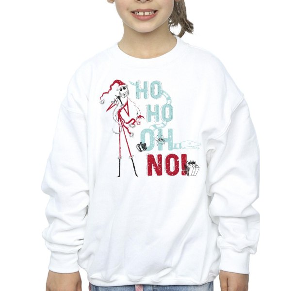 Disney Girls The Nightmare Before Christmas Ho Ho No Sweatshirt White 3-4 Years