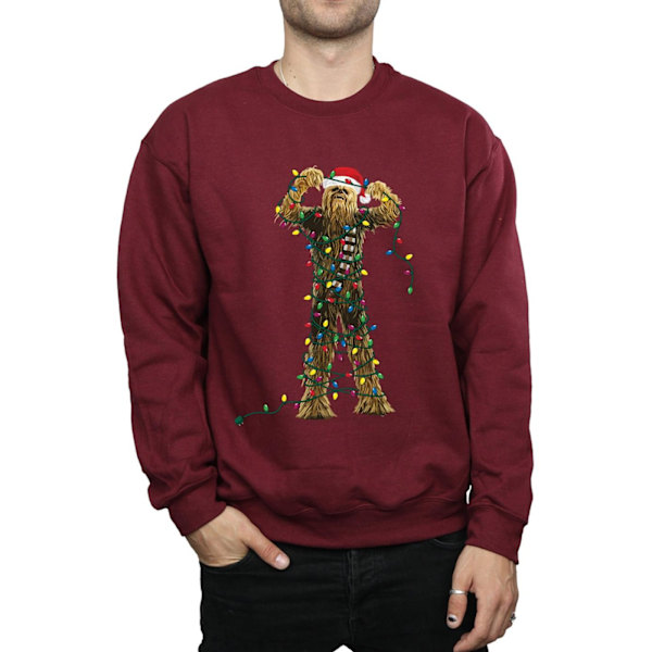 Star Wars Chewbacca Julbelysning Sweatshirt S Bourgogne Burgundy S