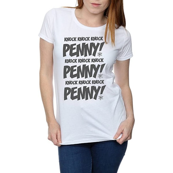 The Big Bang Theory Dam/Damer Knock Knock Penny Bomull Pojkvän White M