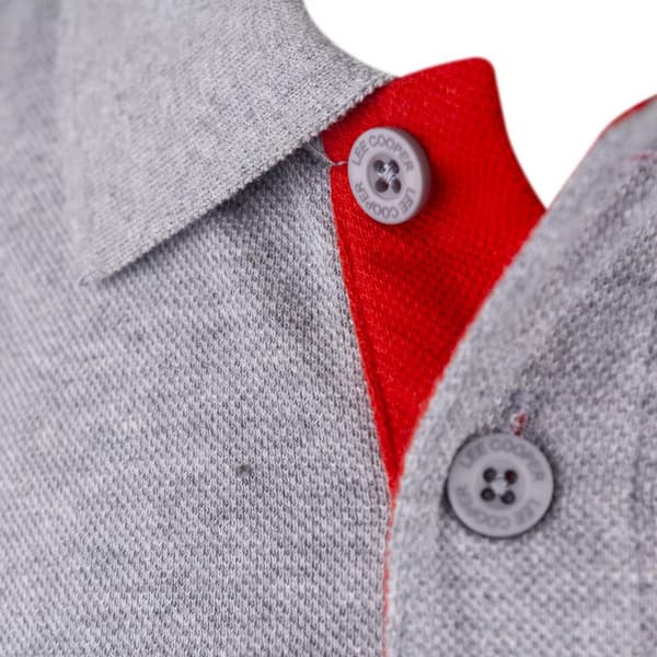 Lee Cooper Herr Marl Piqué Pikétröja M Grå Grey M