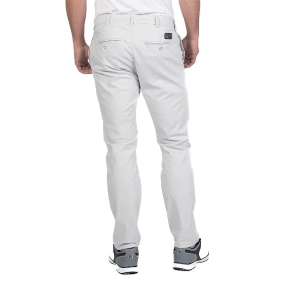 Island Green Herr Stretch Chino Avsmalnande Golfbyxor 34S Ljus Light Grey 34S