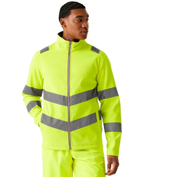 Regatta Professional Herr Pro Contract Ablaze Hi-Vis 2-lagers Soft Shell Yellow L