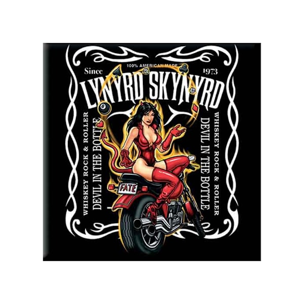 Lynyrd Skynyrd Devil In The Bottle Kylskåpsmagnet En Storlek Svart Black/Red/White One Size