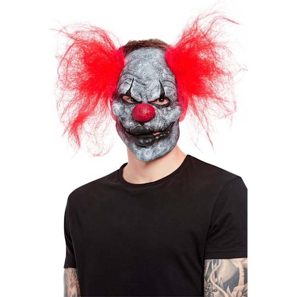 Smiffys Unisex Vuxen Mörk Clown Latex Mask One Size Grå/Orange Grey/Orange One Size