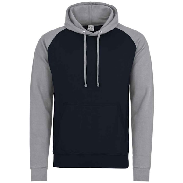 Awdis Herr Baseboll Hoodie XXL Oxford Navy/Heather Grey Oxford Navy/Heather Grey XXL