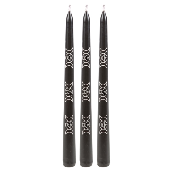 Something Different Magic Triple Moon Taper Candle (3-pack) Black One Size