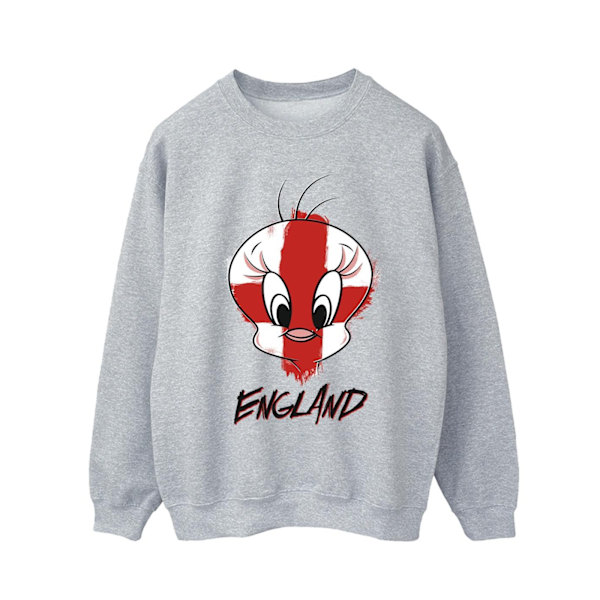 Looney Tunes Tweety England Face Sweatshirt L Sports Grey för män Sports Grey L