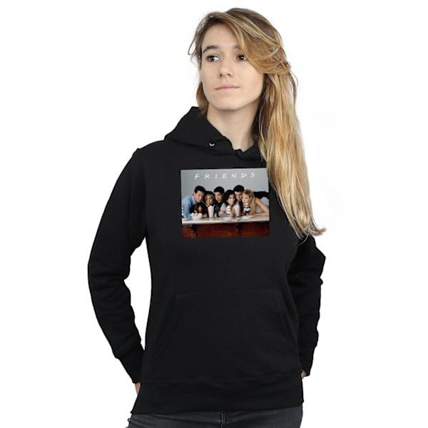 Friends Dam/Kvinnor Gruppfoto Milkshakes Hoodie L Svart Black L