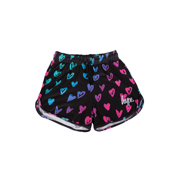 Hype Girls Scribble Heart Script Shorts 3-4 år Svart/Rosa/Blå Black/Pink/Blue 3-4 Years