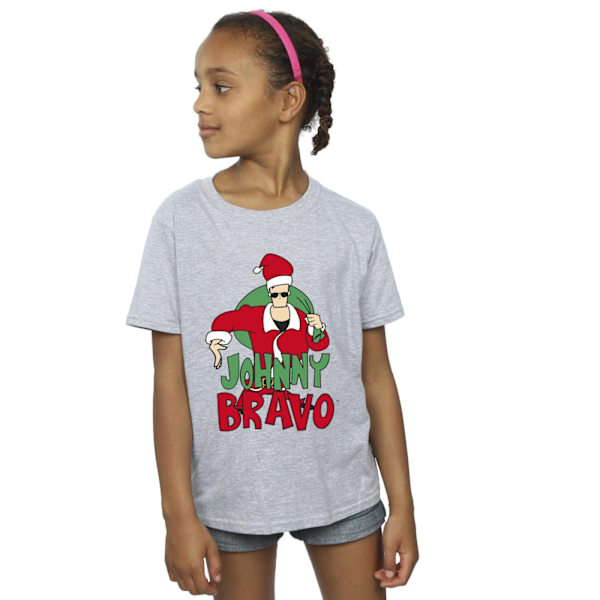 Johnny Bravo Girls Johnny Christmas Bomull T-shirt 7-8 år Sp Sports Grey 7-8 Years