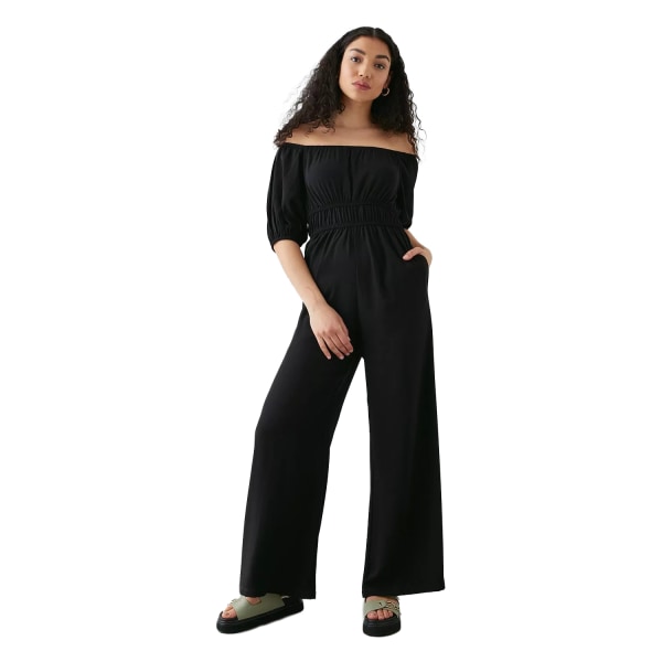 Dorothy Perkins Bardot Jumpsuit dam/dam 12 UK svart Black 12 UK