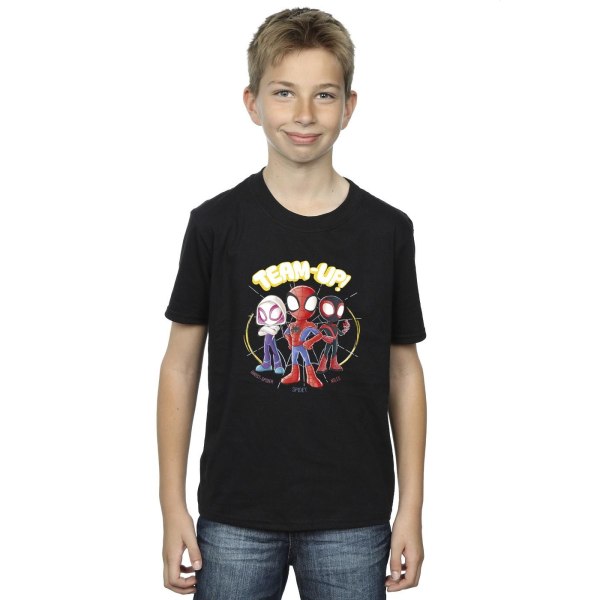 Marvel Boys Spidey And His Amazing Friends Sketch T-Shirt 3-4 Y Black 3-4 Years