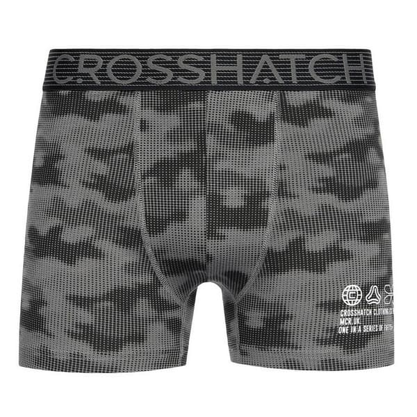 Crosshatch Buzzard Boxershorts för män (5-pack) L Gråmelerad/Sv Grey Marl/Black L
