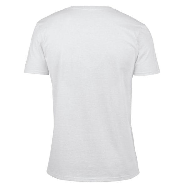 Gildan Unisex V-ringad T-shirt Softstyle, Storlek M, Vit White M